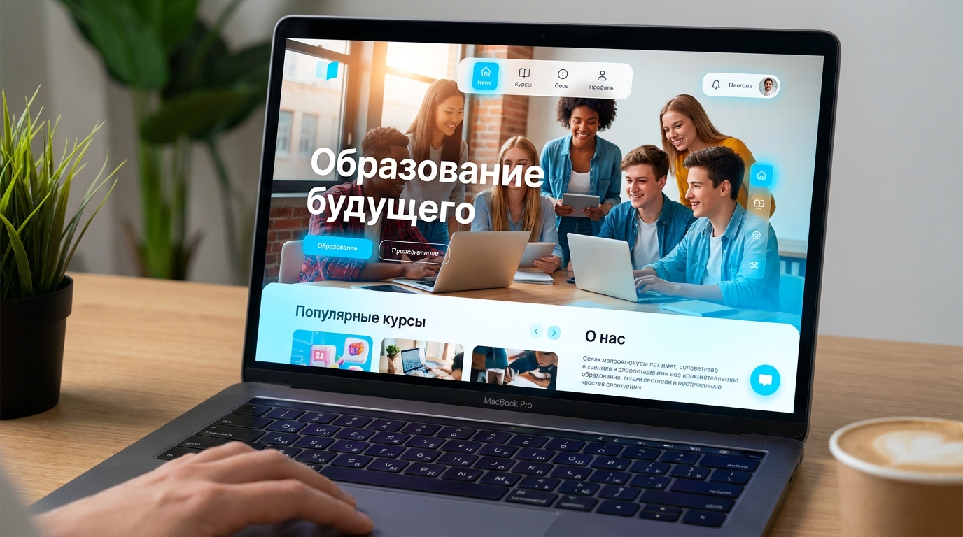 Web design mockup online school 202606301257